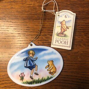 Disney Winnie the Pooh THREE CHEERS FOR POOH Ceramic Midwest Ornament NWT